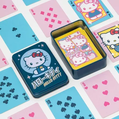 Letra loje Paladone Hello Kitty, 52+2 Joker (54 copë), me kuti ruajtëse, blu
