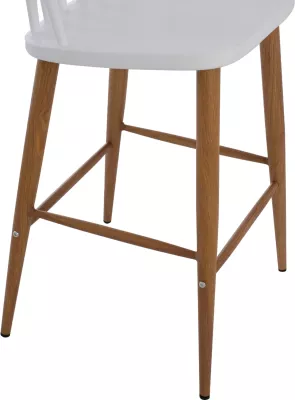 Karrige për bar FH9300.01 e bardhë, lartësi mesatare, 43x45x97 cm, set prej 2 copë