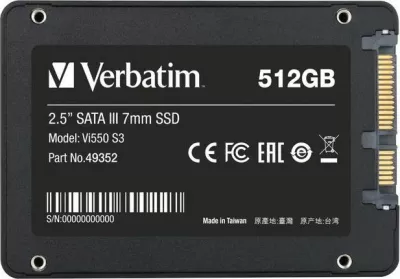 Disk SSD Verbatim Vi550 S3 512GB 2.5" SATA III 7mm (49352)