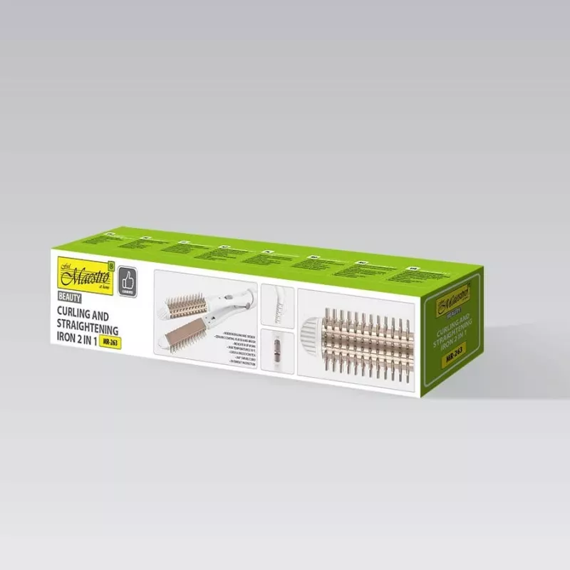 Drejtues dhe kaçurreles flokësh Maestro MR-263, 55W, qeramik, rozë gold