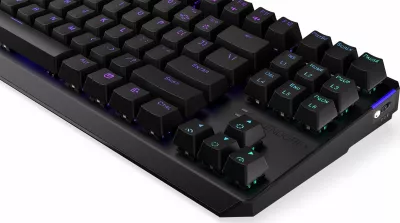 Tastierë mekanike gaming Endorfy Thock TKL Wireless EY5A081, Kailh Box Black, RGB, Bluetooth/2.4GHz/USB, US layout, e zezë