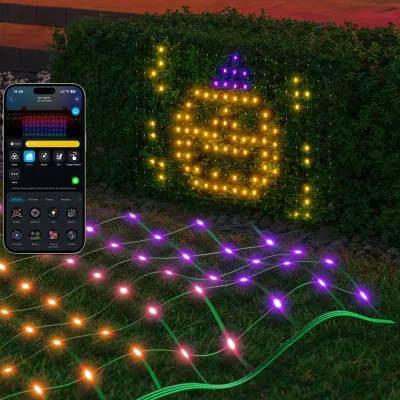 Drita rrjetë LED Govee Net Lights, RGBIC 240 LED, 0.85 x 1.43 m, Bluetooth, IP65