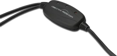 Kabëll Digitus USB 2.0 në 2x RS232, 1.5 m, i zi