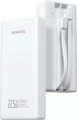 Powerbank Romoss PRC20, 20000mAh, 22.5W, e bardhë