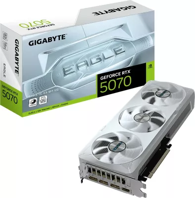 Kartelë grafike Gigabyte RTX 5070 Eagle Ice OC SFF 12GB GDDR7 e bardhë