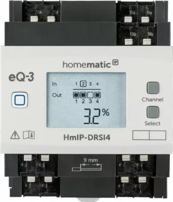 Aktuator switch Homematic IP eQ-3 HMIP-DRSI4, 4 kanale, bardhë