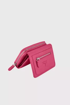 Portofol për gra, lëkurë natyrale, ngjyrë fuchsia, Zoozie Bags, Moon