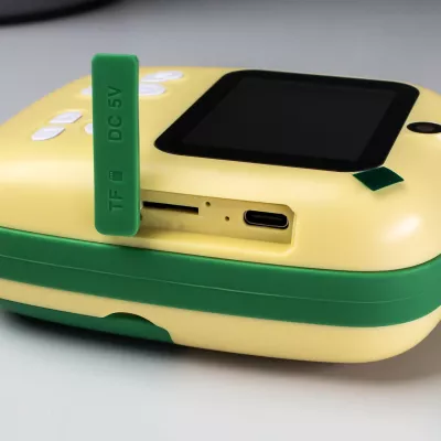 Printer termik mini për fëmijë Hurtel HURC10Z me kamerë dhe video, 1800mAh, i gjelbër