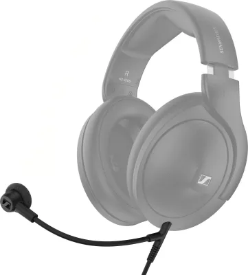 Mikrofon boom për kufje, Sennheiser HD 500 BAM, kondensator 10 mm, kardioid, me telekomandë, i zi