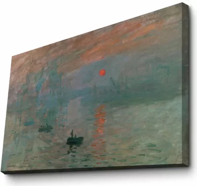 Pikturë dekorative në kanavacë, art i Monet, shumëngjyrëshe, 70x100cm