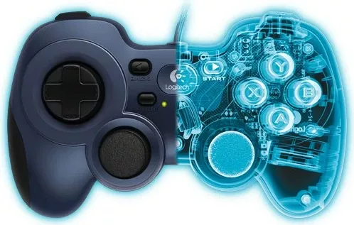 Gamepad Logitech G F310, PC, Wired, USB 2.0, i zi, i kaltër