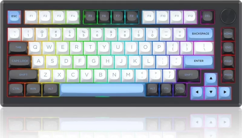 Tastierë mekanike Redragon K732WLB-RGB-PRO Uranus Pro 82, RGB, wireless/ka me kabllo, e zezë