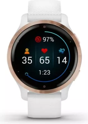 Smartwatch Garmin Venu 2S, AMOLED, GPS, Wi-Fi, e bardhë