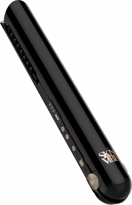Drejtues flokësh pa kabllo SkinVibe Luna MiniWireless SV-003BK, 210°C, pllaka qeramike 20 mm, 3 nivele temperature, LCD, e zezë, me qese mbrojtëse