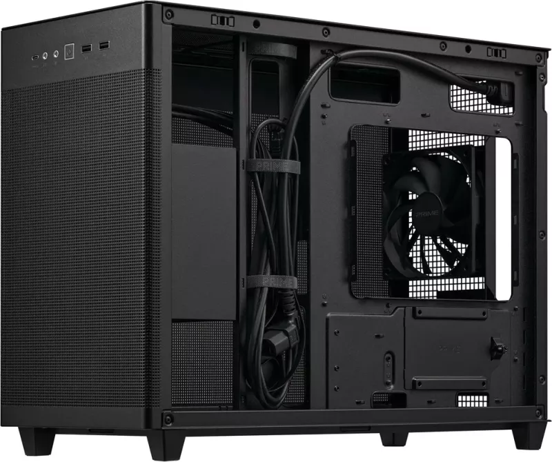 Kasë ASUS AP201 PRIME TG Mini Tower e Zezë