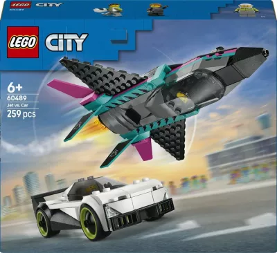 Set LEGO City Jet vs. Car 60489, 259 copë
