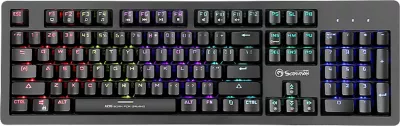Tastierë gaming mekanike Marvo KG916, full size 104 taste, blue switch, RGB, USB me kabllo 1.6 m, e zezë