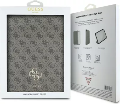 Mbështjellës Guess GUFC13RM24PS4SGW për iPad Air 13" 2024, Magnetic 4G Big Logo, Kafe