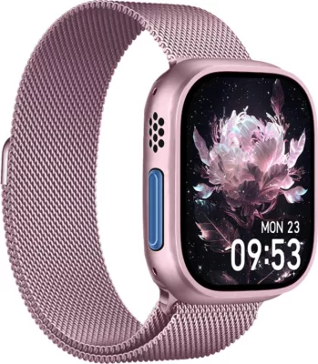 Smartwatch Moye Kronos 4 Mini 1.75\" TFT, IP67, Bluetooth 5.2, rozë, set me 7 rripa