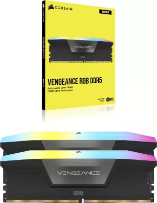 RAM Memorje Corsair Vengeance RGB 32GB (2x16GB) DDR5 6400MHz, e zezë
