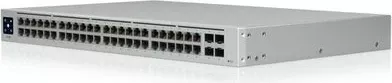 Switch Ubiquiti UniFi USW-48-POE, Managed, L2, Gigabit Ethernet, Rack mounting, Inox