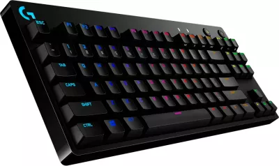 Tastierë gaming mekanike Logitech G Pro TKL, USB me kabllo, GX Blue clicky, US INT'L layout, e zezë