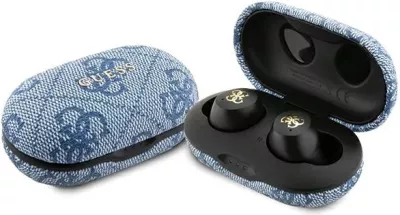 Kufje Bluetooth Guess 4G Metal me dok, TWS, ENC, Blu