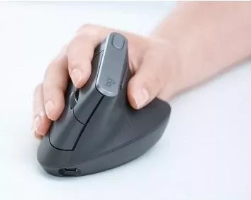 Maus ergonomik vertikal Logitech MX Vertical 4000 DPI, Bluetooth + Unifying, USB-C, i zi thumbnail 2
