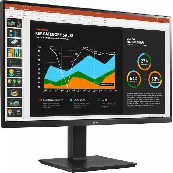 Monitor LG 27BQ75QB-B, 27", Quad HD, LCD, i zi