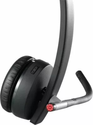 Kufje Logitech H820e (981-000512) wireless mono me USB, të zeza, set me stacion karikimi