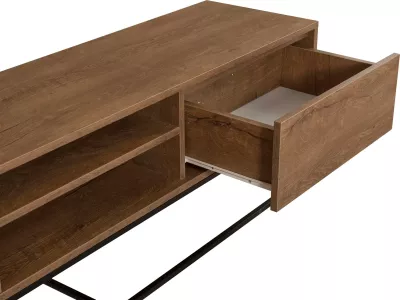 Set mobiljesh për dhomë dite, Skye Decor, Laxus Takım 6, ngjyrë arrë dhe e zezë