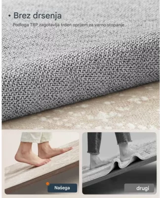Tepih SONGMICS HOME TAR027K01 jo-rrëshqitës 120 x 170 cm, cappuccino