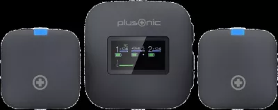 Mikrofon wireless Plusonic PS-TDS8, USB Type C/Lightning/3,5mm, ngjyrë gri