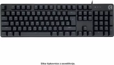 Tastierë mekanike gaming Logitech G413, USB, US International layout, ndriçim LED i bardhë, e zezë
