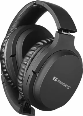 Kufje SANDBERG Play'n Go Wireless Headset 126-37, Bluetooth 5.0, over-ear, me mikrofon, AUX 3.5mm, TF/MicroSD, të zeza