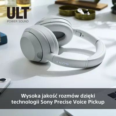 Kufje Sony ULT Wear, me anulim zhurme aktive, gri