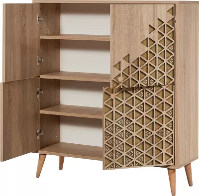 Dollap multifunksional Hanah Home, Multilux-120, ngjyrë lisi Sonoma