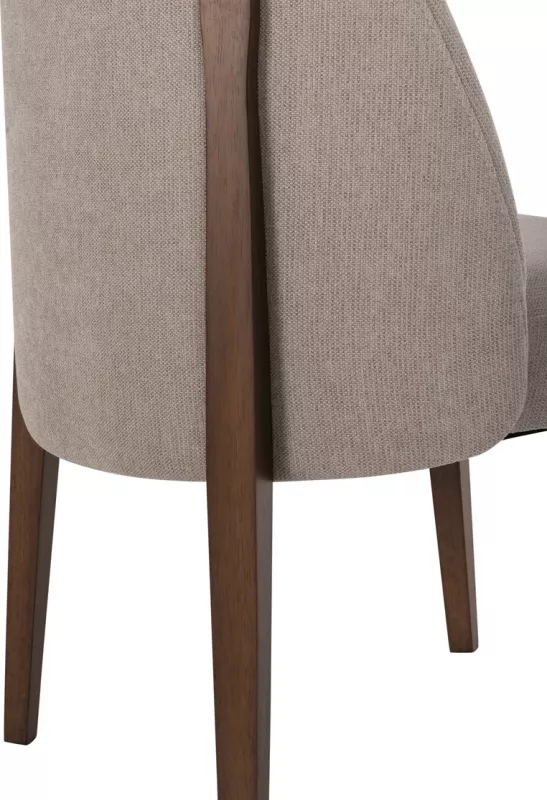 Karrige ngrënieje RAMMER FH9744.02 dru gome, ngjyrë arre, pëlhurë ecru, 57x55x86H cm., set prej 2 copë