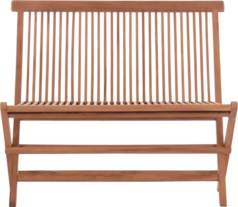 Bankë palosëse KENDALL, dru tik natyral, 100x47x89cm