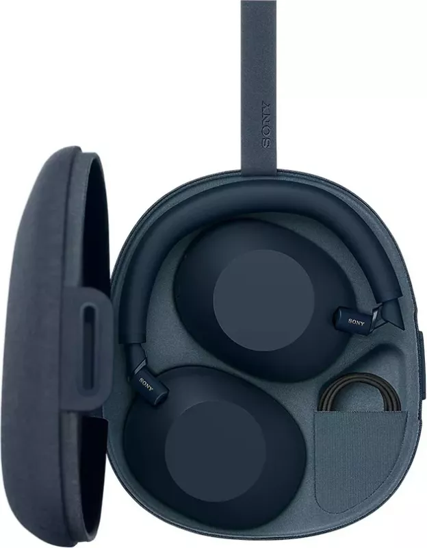 Kufje Sony WH-1000XM6, me Bluetooth & kabllo, USB Type-C, Blu