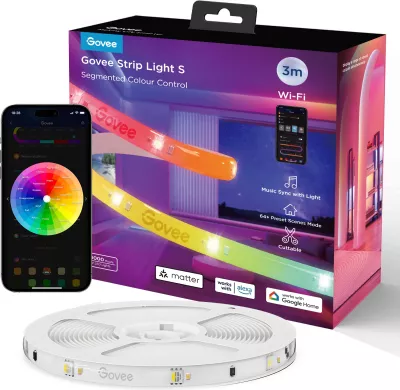 Shirit LED RGBIC Govee Strip Light S 3 m, Wi‑Fi