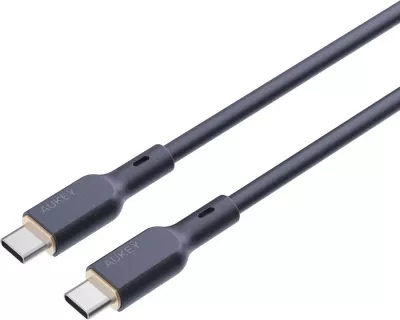 Kabllo AUKEY CB-SCC101 USB-C Type-C PD 100W 5A 1m Silikon, e Zezë