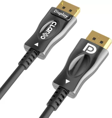 Kabëll optik Claroc DisplayPort 1.4 AOC 8K 10 m, ngjyrë zi-gri