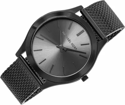 Orë dore dhe portofol kartelash Michael Kors për meshkuj, të zeza