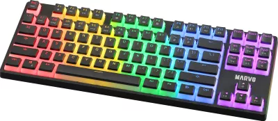 Tastierë mekanike gaming Marvo KG946, switcha të kuq, RGB, me kabllo, TKL, e zezë