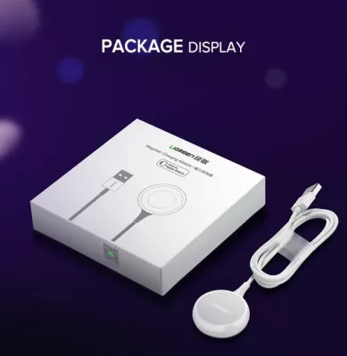 Karikues magnetik wireless për Apple Watch UGREEN 60969, USB-A + USB-C, 5V/1A, e bardhë