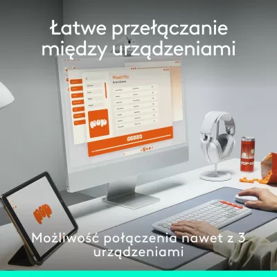 Tastierë dhe maus Logitech POP ICON Combo, grafit