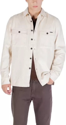 Këmishë overshirt për meshkuj Gianni Lupo GL7820S, krem e çelët [Madhësia: XL]