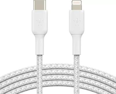 Kabëll Belkin CAA004BT1MWH, 1 m, Lightning, USB C, Bardhë