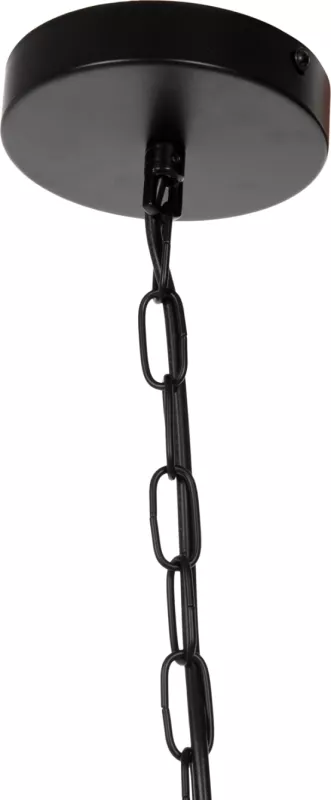 Llambë varëse tavani, sferë metalike e zezë, 6-drita, FH4127, Φ42x108H cm